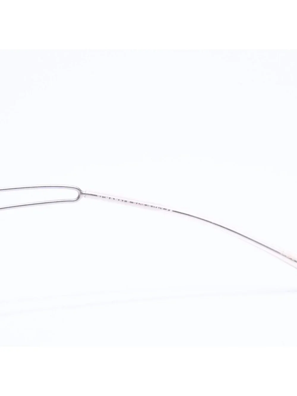 Chanel Rimless Sunglasses Side CC Logo Clear Silver Frame Metal 16 Eyewear